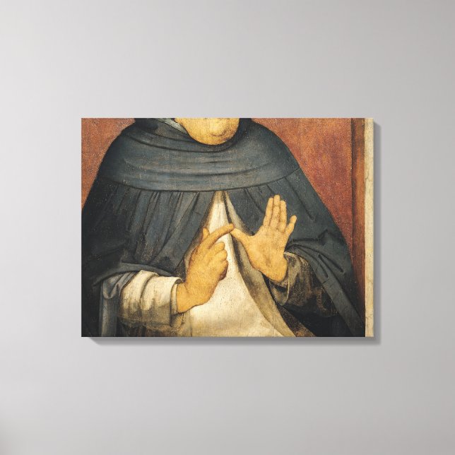Portrait of St. Thomas Aquinas  c.1475 Canvas Print (Front)