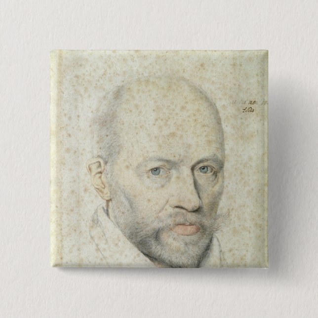 Portrait of St. Vincent de Paul 2 Inch Square Button (Front)