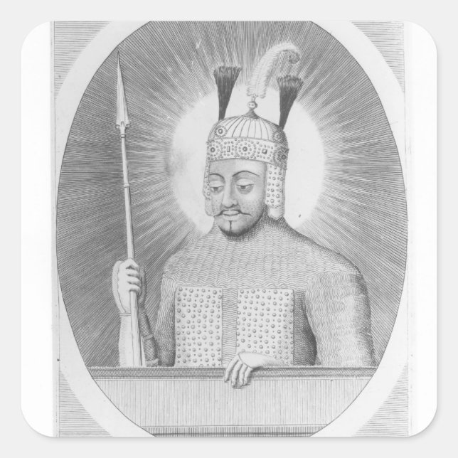 Portrait of Tamerlane the Great Square Sticker (Front)