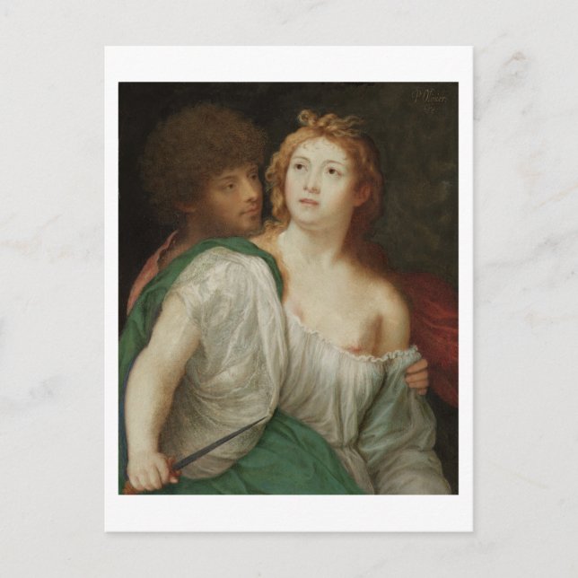 Portrait of Tarquin and Lucretia Postcard (Front)
