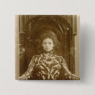 Portrait of the actress Vera Komissarzhevskaya 2 Inch Square Button
