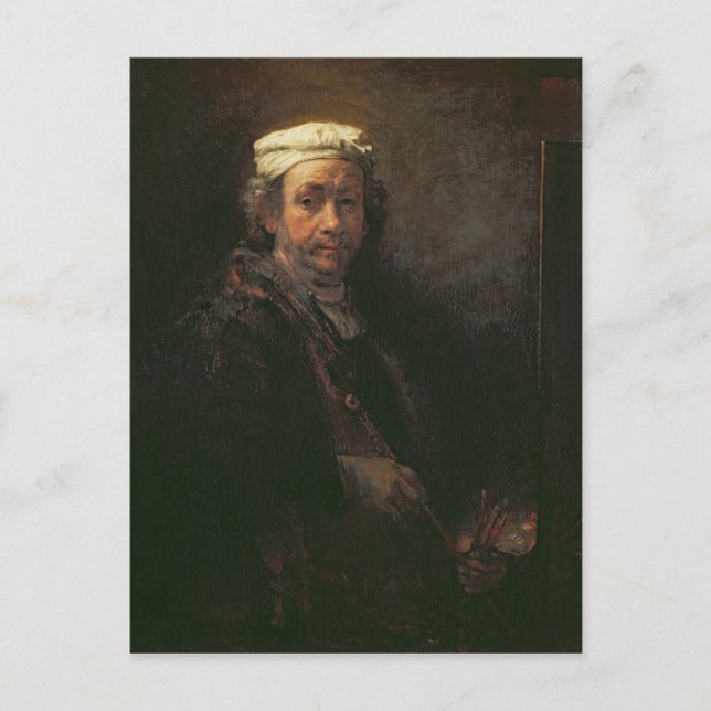 Portrait of the Artist at his Easel, 1660 Postcard (Front)