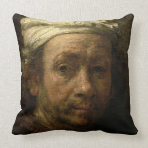 Portrait of the Artist at His Easel, detail of the Throw Pillow