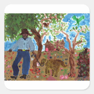 Portrait of the Artist with his Dog Stickers