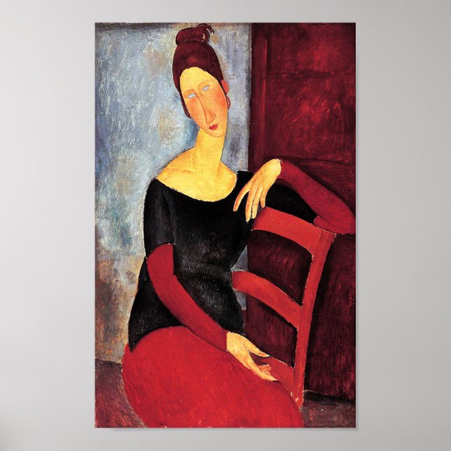 Portrait of the Artist's Wife, Modigliani Poster (Front)