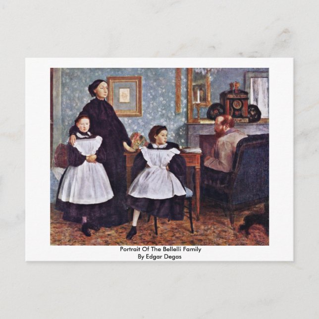 Portrait Of The Bellelli Family By Edgar Degas Postcard (Front)