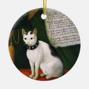 Portrait of the Cat Armellino Ceramic Ornament