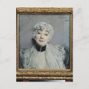 Portrait of the Countess de Martel de Janville Postcard
