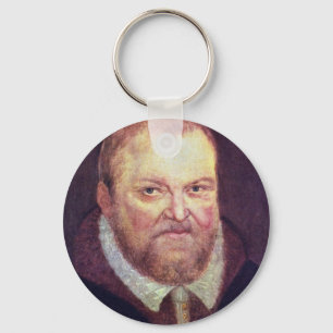 Portrait Of The Elector Augustus I Of Saxony By Cr Keychain