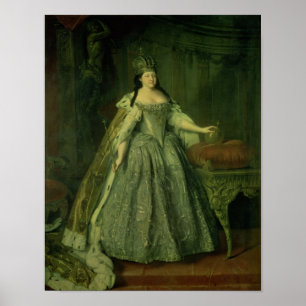 Portrait of the Empress Anna Ivanovna  1730 Poster