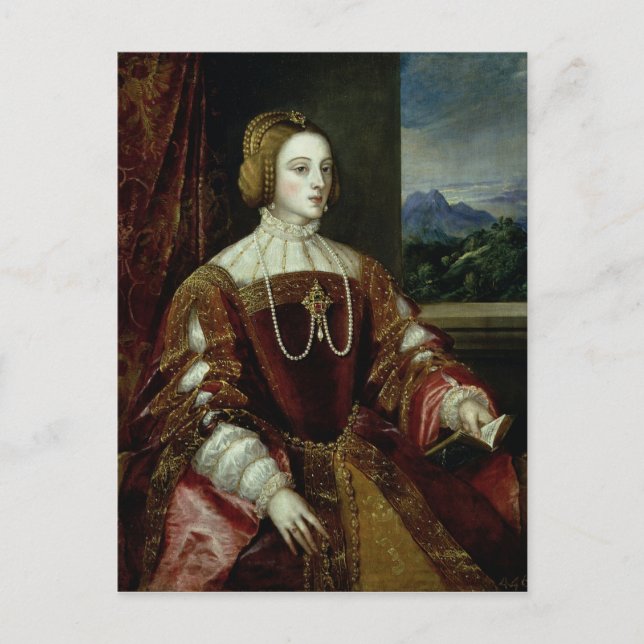 Portrait of the Empress Isabella of Portugal Postcard (Front)