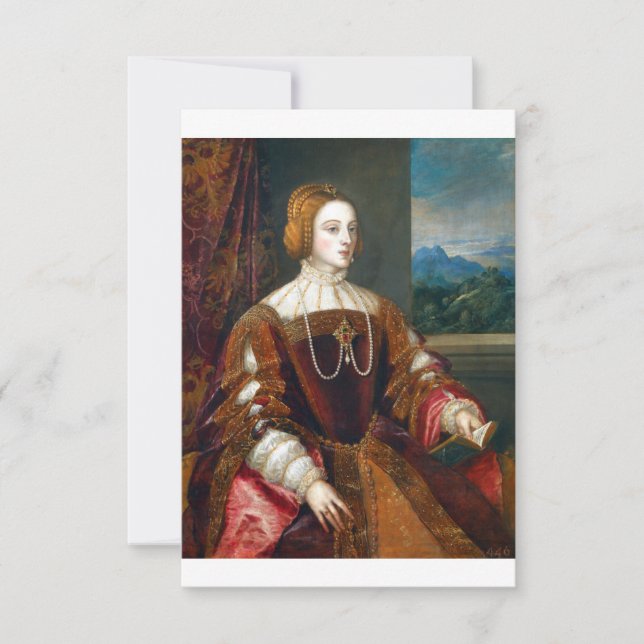 Portrait Of The Empress Isabella Of Portugal Save The Date (Front)