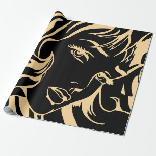Portrait of the girl with dismissed hair wrapping paper