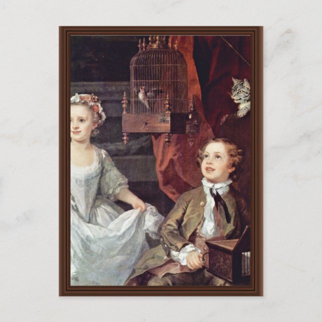 Portrait Of The Graham Children Detail By Hogarth Postcard (Front)