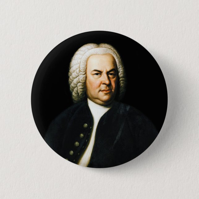 Portrait of the great composer Bach 2 Inch Round Button (Front)
