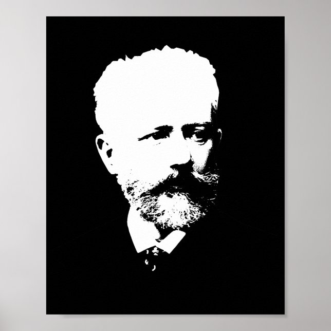 Portrait of the great Russian composer Tchaikovsky Poster (Front)