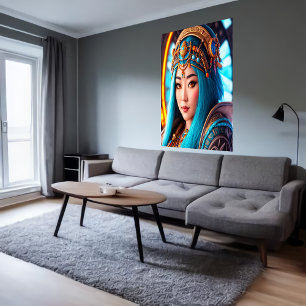 Portrait of the Inuit Goddess Pinga   AI Art Poster