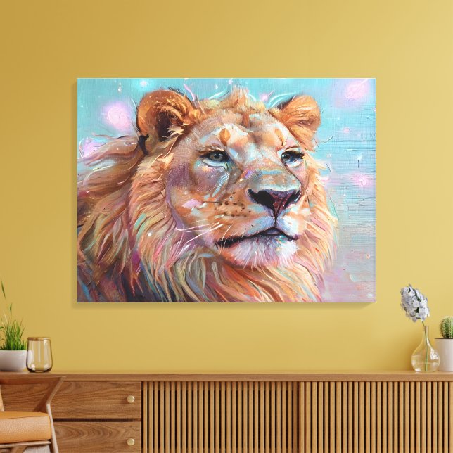 Portrait of the lion canvas print (Insitu(LivingRoom))