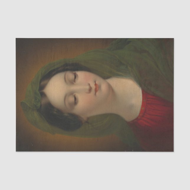 Portrait of the Madonna by Mihael Stroj  Tissue Paper (Front)