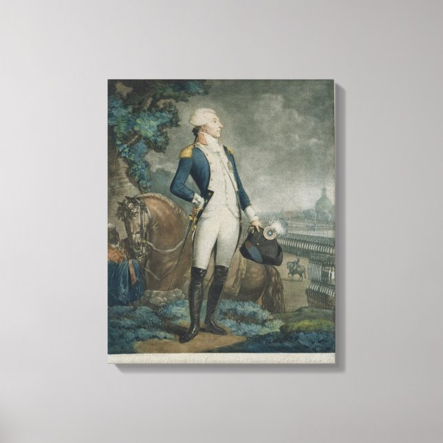 Portrait of the Marquis de La Fayette Canvas Print (Front)