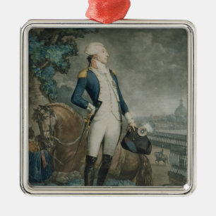 Portrait of the Marquis de La Fayette Metal Ornament