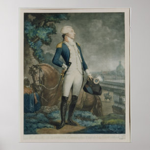 Portrait of the Marquis de La Fayette Poster