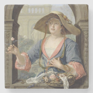 Portrait of the Mistress of the Artist M.C Stone Coaster