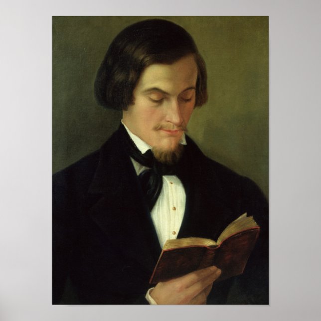 Portrait of the poet Heinrich Heine  1842 Poster (Front)