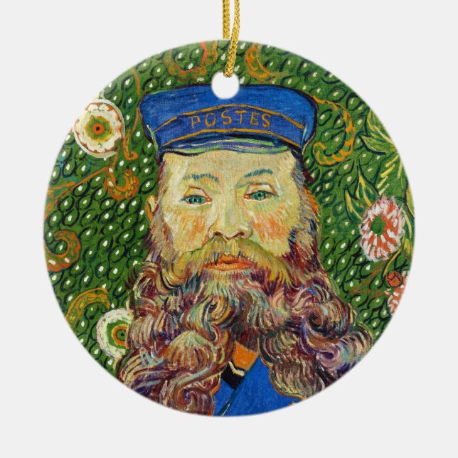 Portrait of the Postman Joseph Rouli Van gogh vinc Ceramic Ornament (Front)