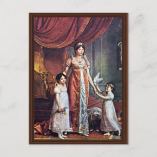 Portrait Of The Queen And Her Daughters Julia Bona Postcard