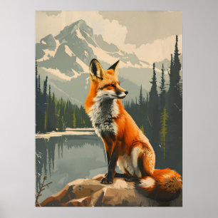 Portrait of the Red Fox Poster