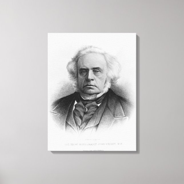 Portrait of The Right Honourable John Bright Canvas Print (Front)