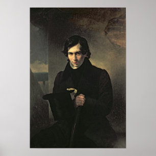 Portrait of the Russian author Nestor Kukolnik Poster
