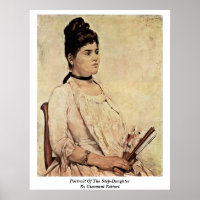 Portrait Of The Step-Daughter By Giovanni Fattori