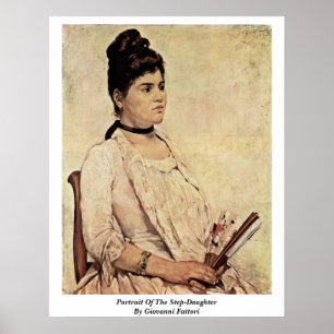 Portrait Of The Step-Daughter By Giovanni Fattori Poster