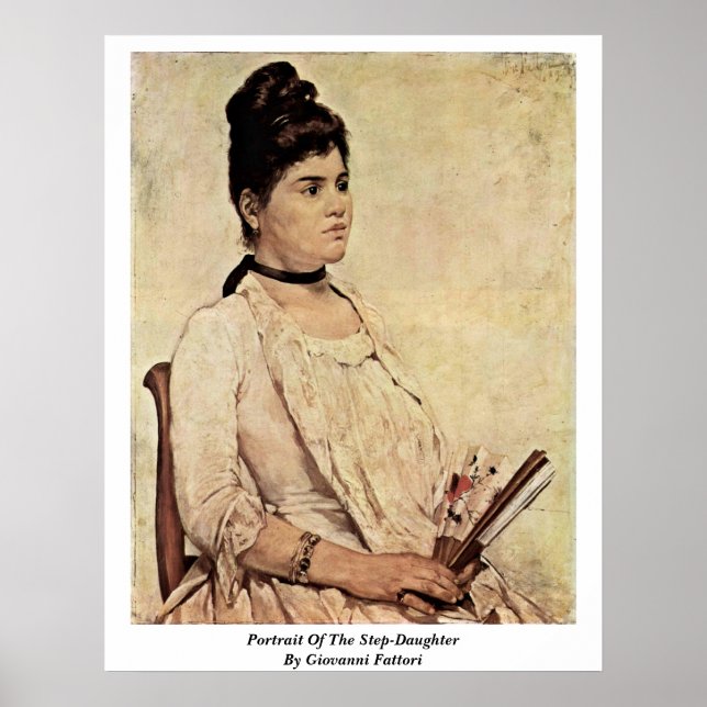 Portrait Of The Step-Daughter By Giovanni Fattori Poster (Front)