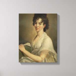 Portrait of the widowed Constanze Mozart, 1802 Canvas Print