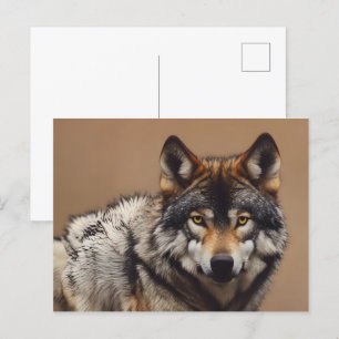 Portrait of the wolf postcard