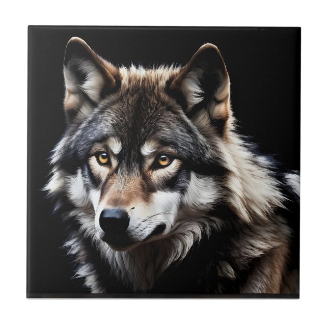Portrait of the wolf tile (Front)