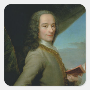 Portrait of the Young Voltaire Square Sticker