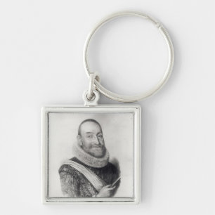 Portrait of Theodore Agrippa d'Aubigne Keychain