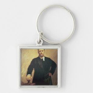 Portrait of Theodore Roosevelt Keychain