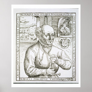 Portrait of Theothrastus Paracelsus (1493-1541), c Poster