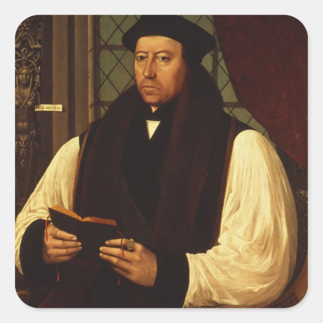 Portrait of Thomas Cranmer  1546 Square Sticker (Front)