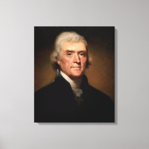 Portrait of Thomas Jefferson (by Rembrandt Peale) Canvas Print