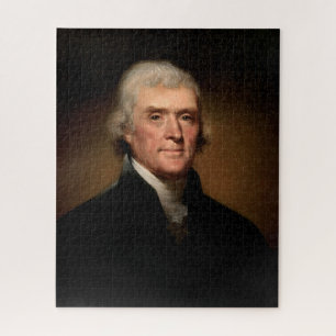 Portrait of Thomas Jefferson (by Rembrandt Peale) Jigsaw Puzzle