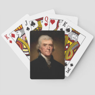 Portrait of Thomas Jefferson (by Rembrandt Peale) Playing Cards