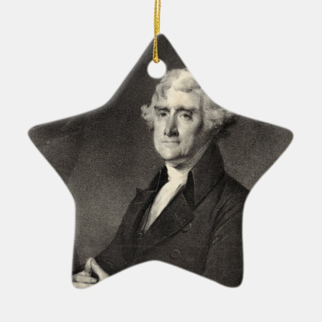 Portrait of Thomas Jefferson Ceramic Ornament (Front)