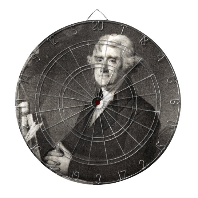 Portrait of Thomas Jefferson Dartboard (Front)