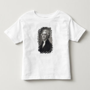 Portrait of Thomas Jefferson, engraved by Henry Br Toddler T-shirt